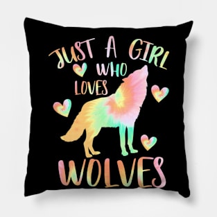 Just a girl who loves wolves Pillow