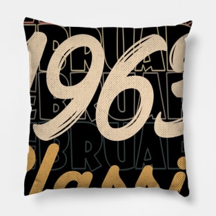 february 1963 birthday Pillow