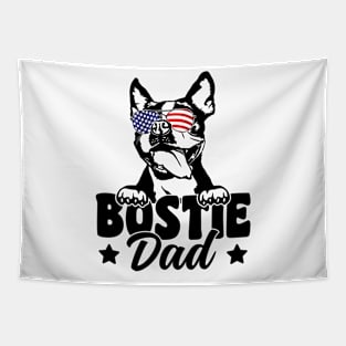 Bostie Dad Patriotic Boston Terrier Dog Lover 4th Of July Tapestry