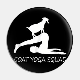 Goat Yoga Squad Breathing and Stretching Namaste Yoga Pose Pin