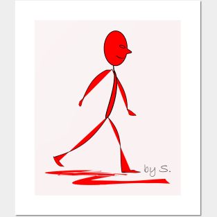 Funny stickman - minimal drawing aesthetic | Poster