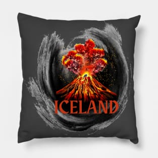 Iceland, land of fire and ice Pillow