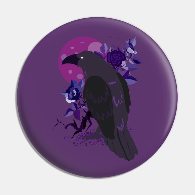 Purple crow Pin by Shadowsantos