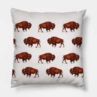 Buffalo Cowboy Bison print Pillow