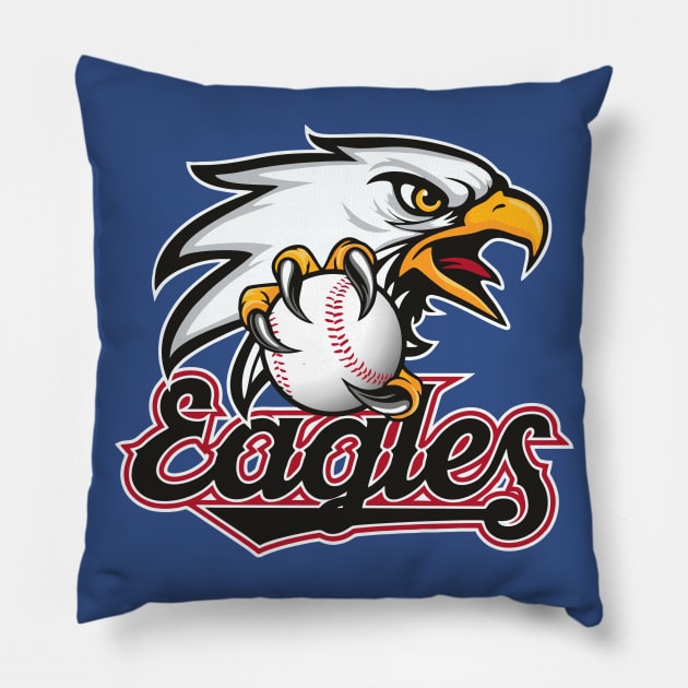 Eagles Baseball Logo Pillow by DavesTees