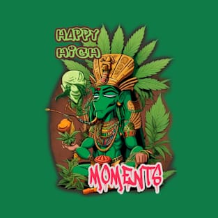 Stoner Aztec God #5 - HAPPY HIGH MOMENTS T-Shirt