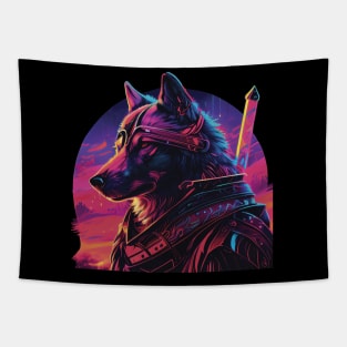 Samurai wolf Tapestry