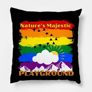 "Nature's Majestic Playground" design Pillow