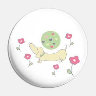 Puppy on a Walk Pin