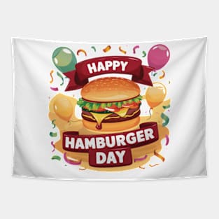 happy hamburger day Tapestry