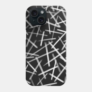 Monochrome Brush Strokes Pattern Phone Case