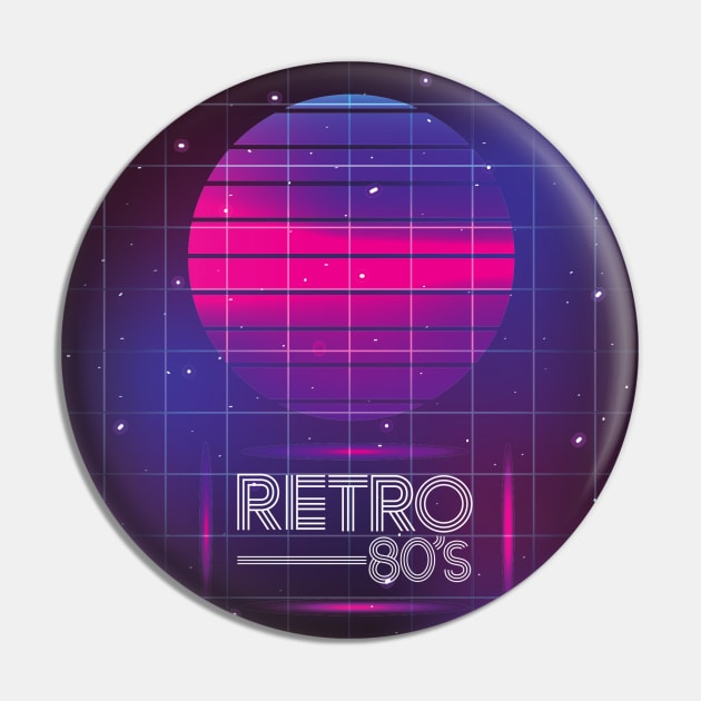 Retro 80s Pin by waltzart