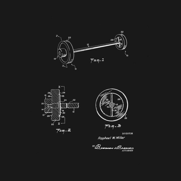 weight lifting construction Vintage Patent Hand Drawing by TheYoungDesigns