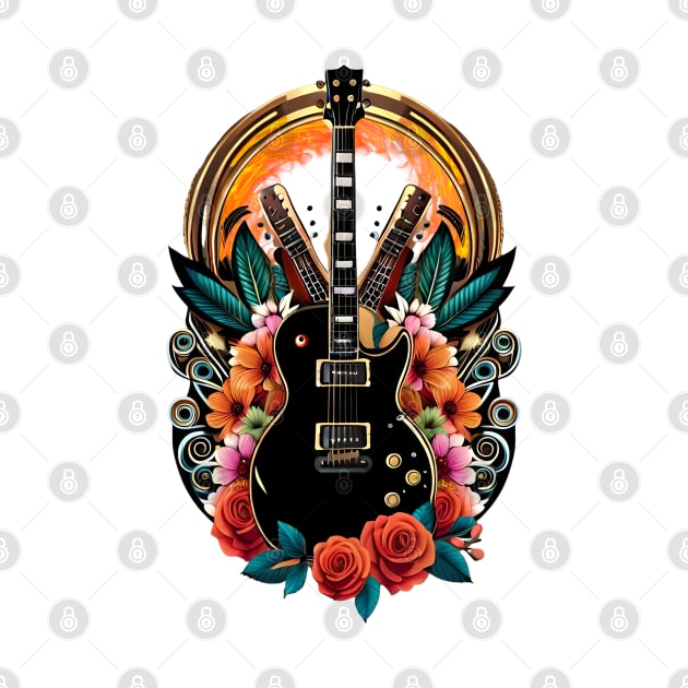 Electric guitar tattoo style 13 by Dandeliontattoo