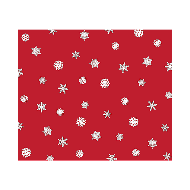 Snowflake pattern in red by Cathalo