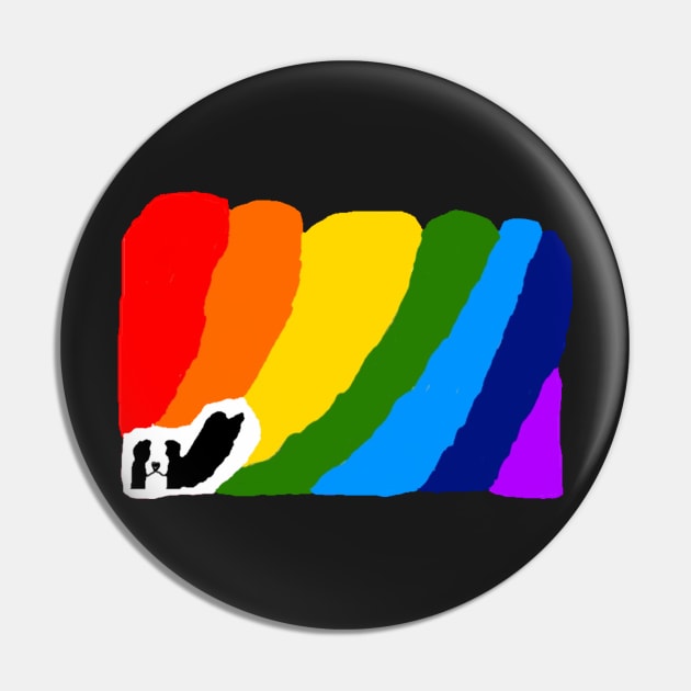 Destiel Rainbow Pin by TARDISBlue190