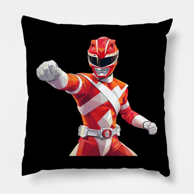 red power ranger Pillow by enzo studios