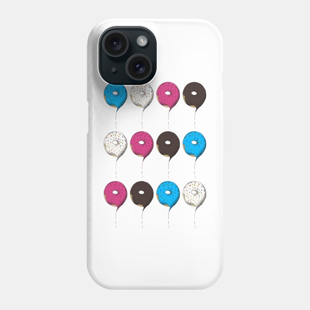 Balloon Donuts Phone Case by Uwaki