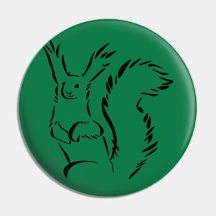 Cute Squirrel Funny tufted red Pin
