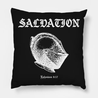 Helmet of Salvation Ephesians 6:17 Gothic Bible Verse Pillow