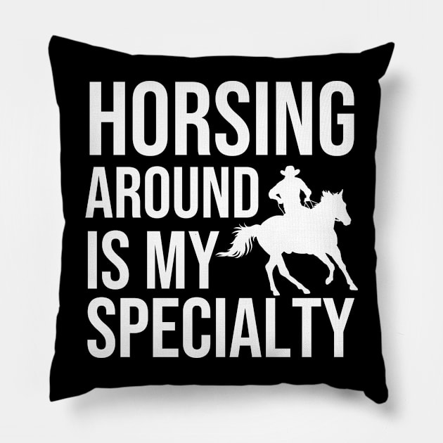 Horseback Riding Quote Pillow by The Jumping Cart