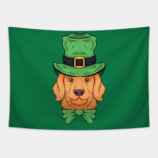 golden retriever st patrick day dog funny cute Tapestry