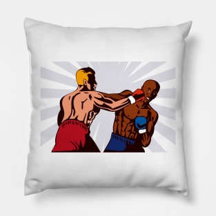 Boxer Boxing Knockout Punch Retro Pillow