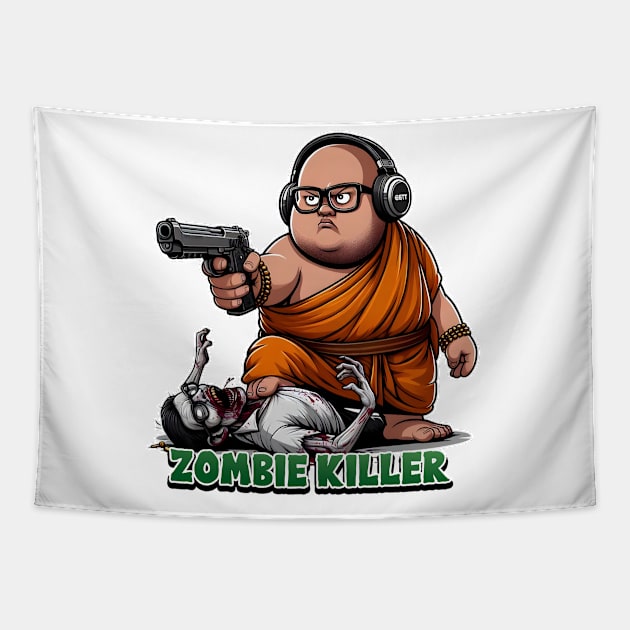 Zombie Killer Tapestry by Rawlifegraphic