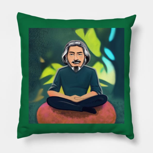 Alan Watts Pillow by PsilocyBram