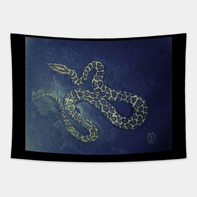 Snake in the sewer Tapestry by Matt Starr Fine Art