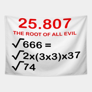 The Root Of All Evil Fun Math Nerd Formula Tapestry