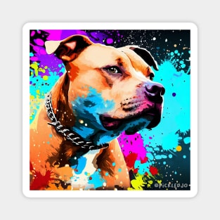 Pitbull Pop Art Magnet