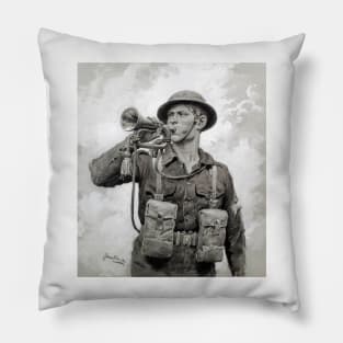 "Cease Fire" by Chevalier Fortunino Matania (1945 reproduction) Pillow