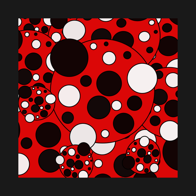 lady bug polka dot design pattern by pauloneill-art