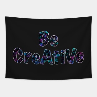 Be creative black Tapestry