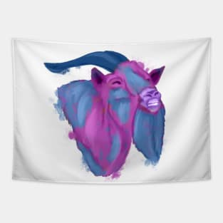 Colorful goat Tapestry