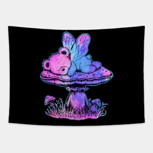 Slumbering Fairy Bear Tapestry