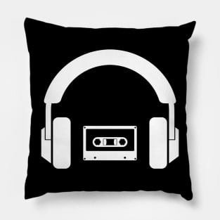 Music Lover - Headphones and Cassette Tape Pillow