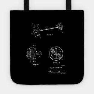 weight lifting construction Vintage Patent Hand Drawing Tote