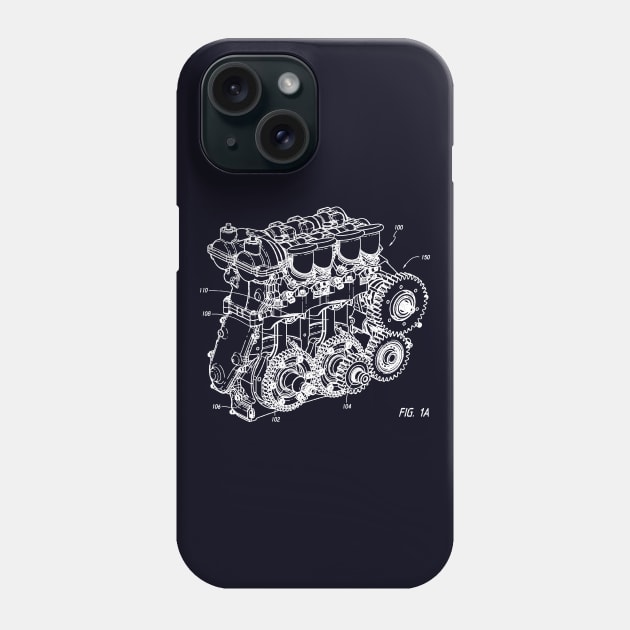 Engine Schematic Phone Case by Woah_Jonny