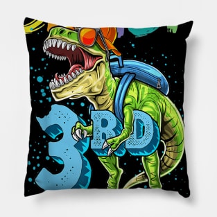 I'M Ready To Crush 3rd Grade Funny Back To School T-Rex Gift T-Shirt Pillow