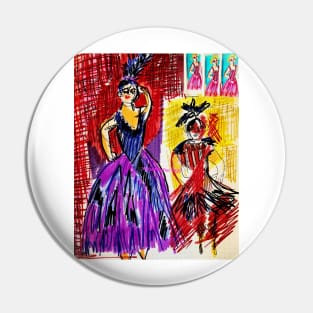 Vintage Goth Ballet #1 Pin