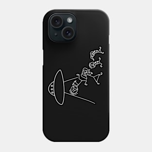 Aliens abduct stick family Phone Case