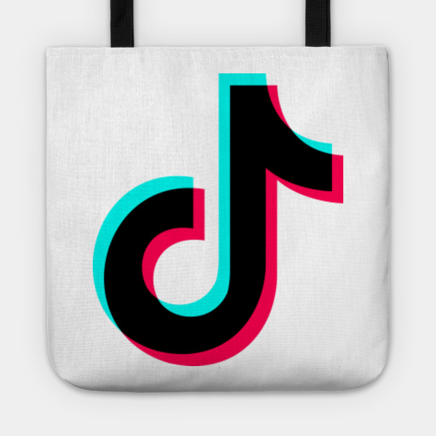 TikTok logo for light colors - Tiktok - Tote Bag | TeePublic UK