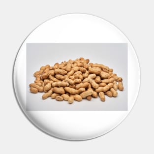 Dried peanuts on white background Pin