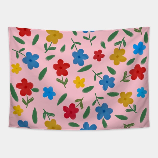 STYLISH COLORFUL FLOWERS PATTERN Tapestry by FLOWER_OF_HEART