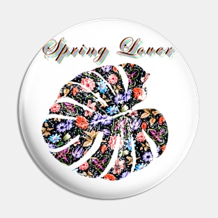 Beautiful Multicolored Flowers Pin