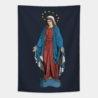 Blessed Virgin Mary Catholic Icon Tapestry