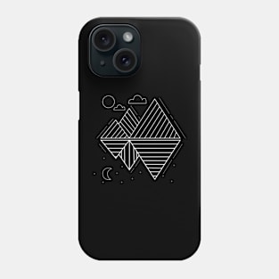 Day and Night Geometry Phone Case