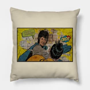 Golden girls slap yellow vintage Pillow